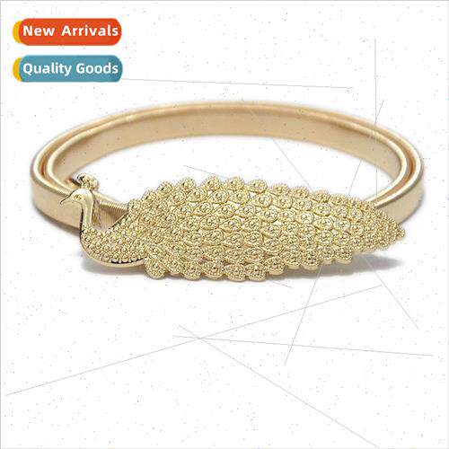 Fashion Metal Spring Waist Chain Ladies Vintage Peacock Buck