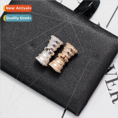 s925 silver spiral bracelet clasp connecting clasp micro-set