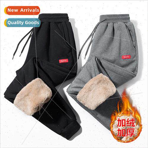 Lambswool pants fall winter men HK simple loose casual cotto