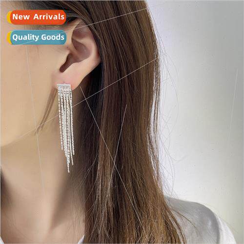Waterfall Tassel Earrings Korea Celebry One Word Long Earrin