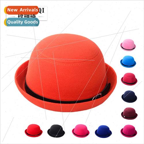 New spring fall days bowler hat ladies hat Korean  belt twee