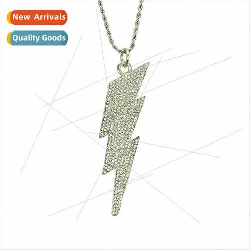 Europe fashion jewelry hiphop large diamond lightning pendan