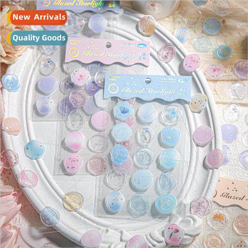 Fire Paint Stamp Stickers Glazed Starlight Stamping Drip Han