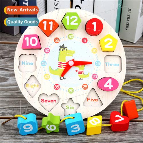 Digal ClockBlock Beaded Clock Early LearningCreative ShapesP