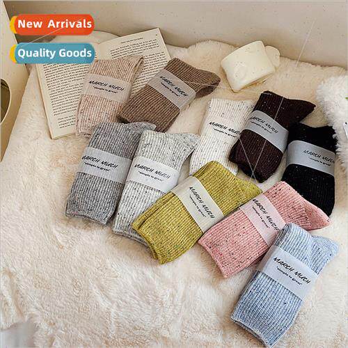 Autumn winter new thickened dots wool socks Japanese socks f