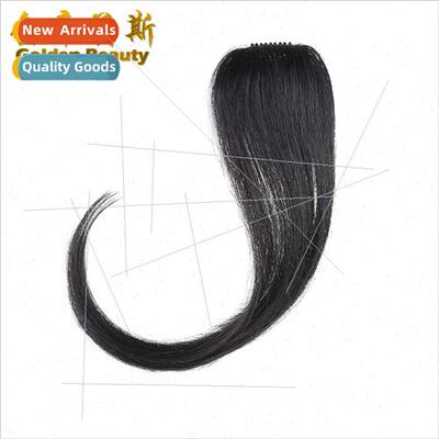 Center parted bangs hair piece can be flush or oblique 25cm