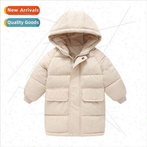 Childrens down jacket girls in the long section boys over th