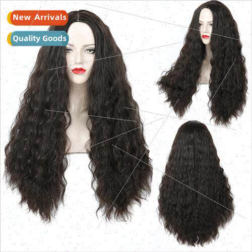 New cornrows natural black wig long wig head cover chemical