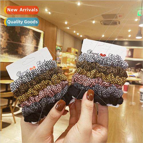 New large intestine ring hair band hair rope new Korean leat