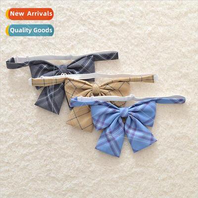 Japan plaid unim plaid bow tie orthodox JK unim bow tie stud