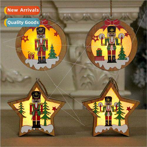 Christmas decoration supplies walnut soldiers wooden luminou