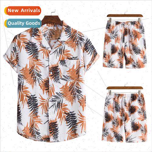 2022 Hawaii Collection Beach Su Collar Printed Short Sleeve