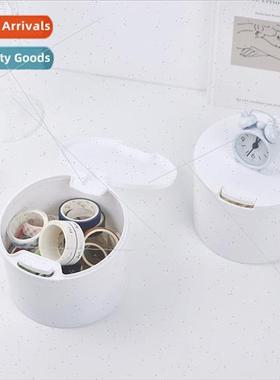 Large lid storage desktop plastic cotton swab box storage bu