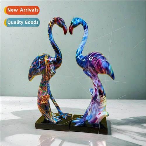 New flamingo colorful resin crafts Scandinavian home living