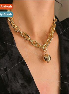 Europe punk thick chain collarbone chain female fashion simp