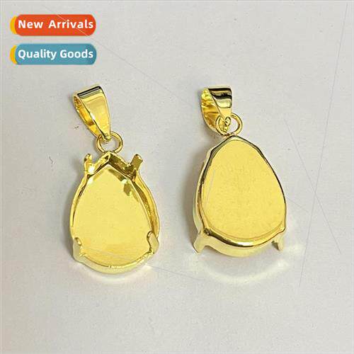 Gold-plated brass 13X18mm pendant empty bracket accessories