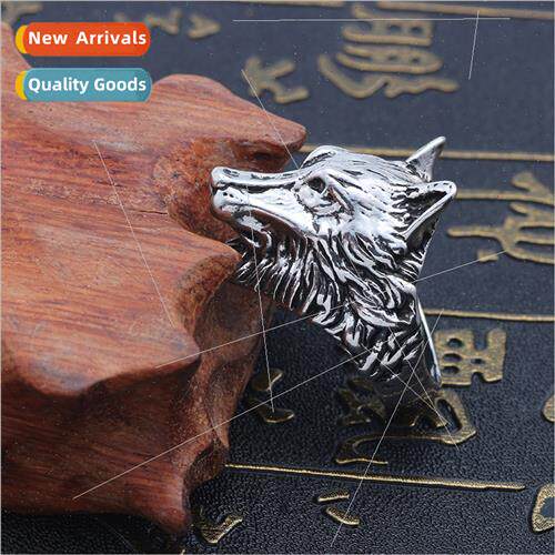 Wolf head ring retro domineering alloy wolf head finger ring