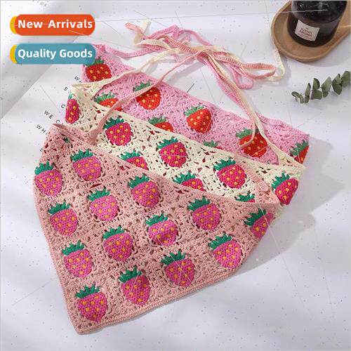 ins headbhknted daisy triangle scarf hair tie women Europe f