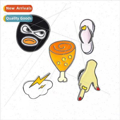 Europe cartoon brooch childish cute slippers/gestures/lightn