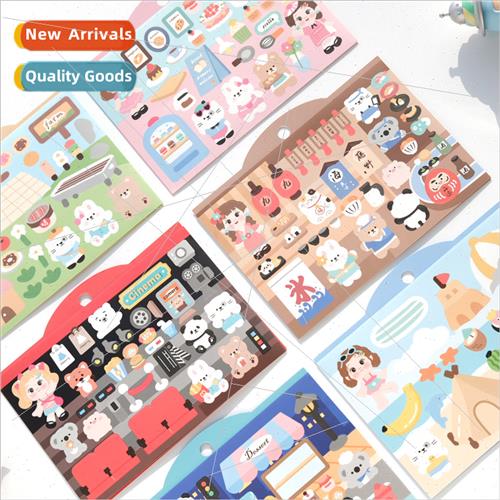 Cute girl freckles daily stickers scene stickers scenery sti