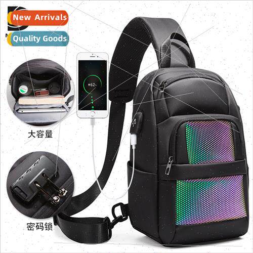 Chest bag men new Europe tide large-capacy backpack business