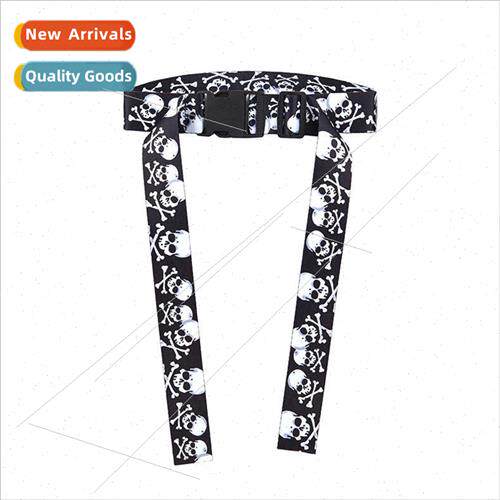 men canvas belt female Korean versatile jeans belt skull cas