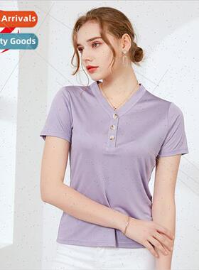 lk blouse female short-sleeved T-shirt 2023 spring summer ne