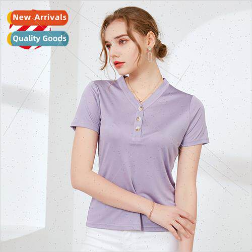 lk blouse female short-sleeved T-shirt 2023 spring summer ne