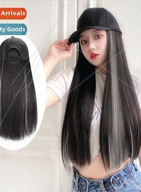 wig cap one piece when female long hair natural color gradie