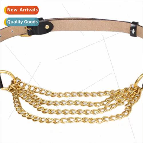 Multi-layer metal punk chain belt female tide ins decoration