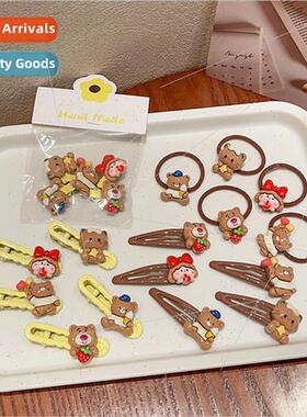 Curry color cute baby hair clips side clip bangs clip broken