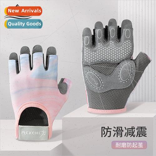 Half finger sports gloves female outdoor training pull-up -s