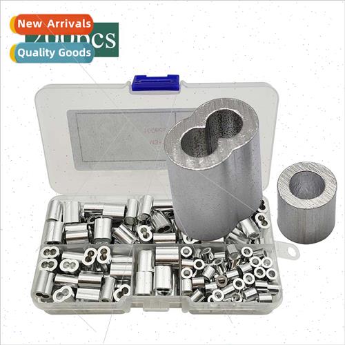 200pcs boxed wire rope double holes aluminum sleeve+round ho