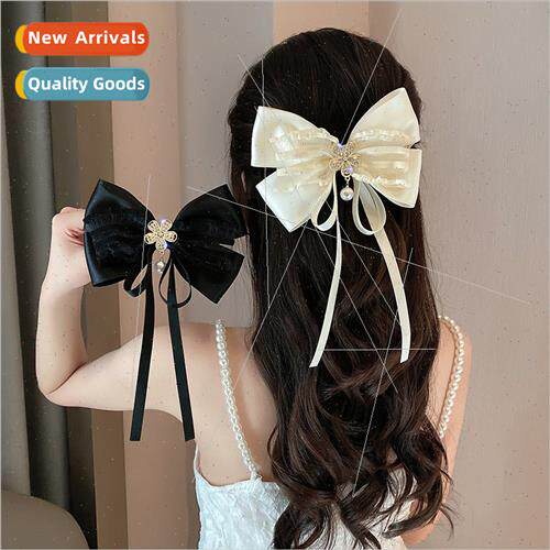 Whe bow hair clips female summer fairy celebry wind clip spr