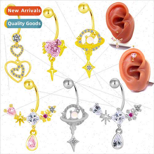 Europe heart-shaped ear bone studs elegant senior earrings p
