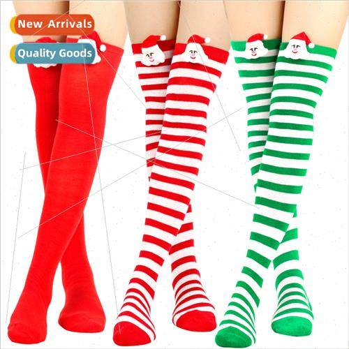 Father Christmas striped socks doll high socks knee high soc