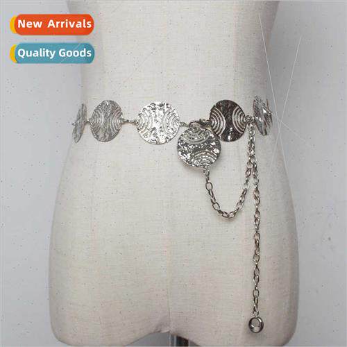 Skeleton gold coin waist chain women Korean simple versatile