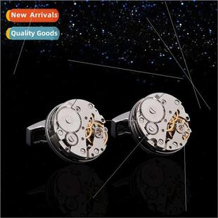 French Cufflinks Men Mechanical Moveme Business Watch Shirt