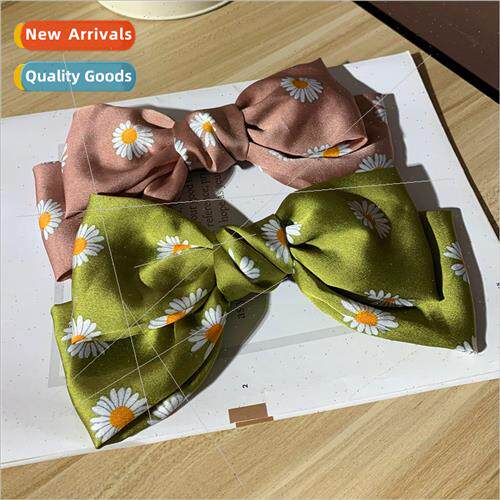 Large bow daisy hair clips female Korean back head hair acce