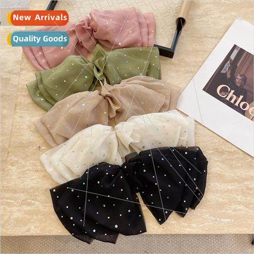 ins glter diamond sequins large bow fairy hair clips top cli