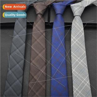 7cm work career Tie plaid business students cas men
