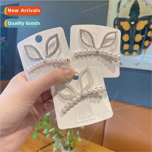 Korea new rabb ears imation pearl hair clips sweet girl bow
