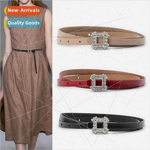 Diamond leather ladies 1.0 thin belt cowhide dress casual pa