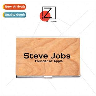 case Wooden card cred business aluminum