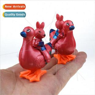 Winding up cartoon rabb riding chicken bird model toy gift