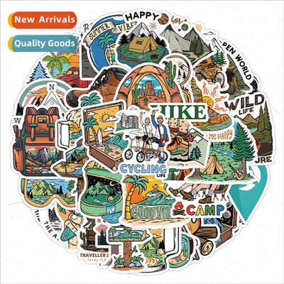 50 outdoor camping cartoon graffiti stickers decoration lugg