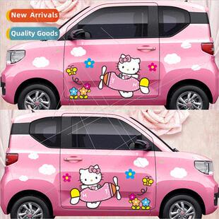 Wuling Hongguang mini ev body stickers macaron KT cat car st