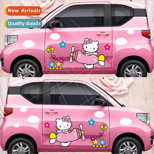 Wuling Hongguang mini ev body stickers macaron KT cat car st