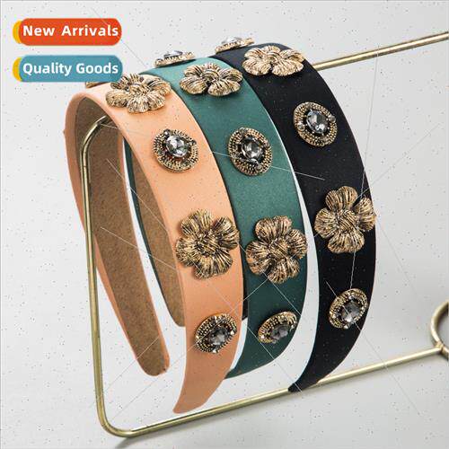 Hair bands Europe fashion retro alloy flowers solid color ha