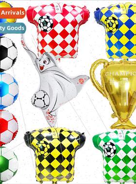 Qatar World Cup shaped jersey aluminium film balloons footba